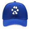 Pitbull Lover Paw Print White Minimalist Print  Outdoor Sports Baseball Cap Fashion Adjustable Fis Sandwich Baseball Cap