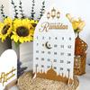Crescent Castle Advent Countdown Calendar Eid Mubarak Table Ornament  Islamic Muslim Party Decor