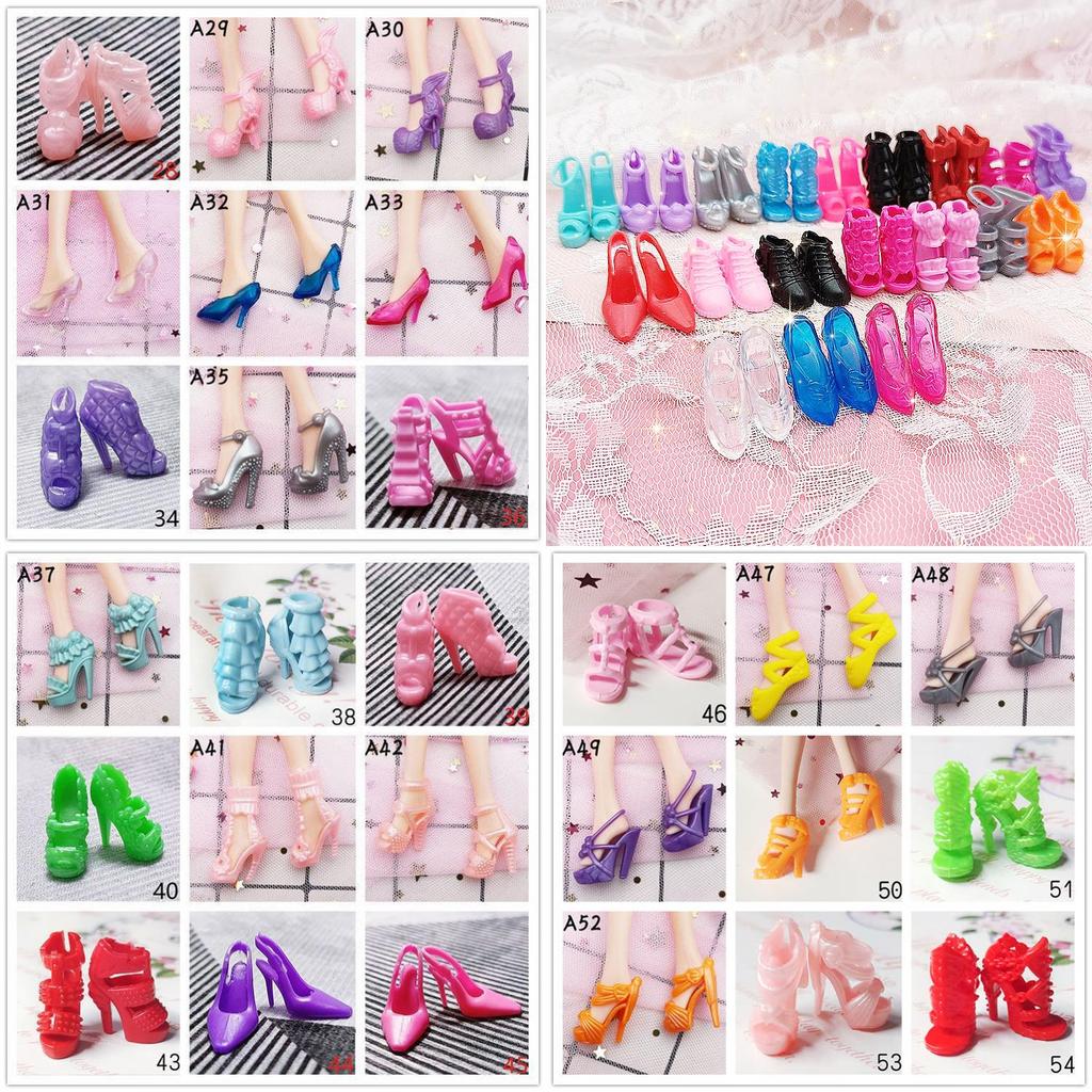 30 см Кукла Леле Барби Туфли на высоком каблуке Черные сандалии Игрушка для ролевых игр Аксессуары для девочек