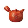 Чайник Ale-net, 16,5 x 14,5 x 9,2 см, 390 мл, Чайник из красной глины с дизайном пионов и плоским ситечком, Фарфор, Стильный