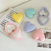 Candy Color Folding Airbag Comb Anti-static Massage Comb Heart Hair Comb with Mirror  Women Girl