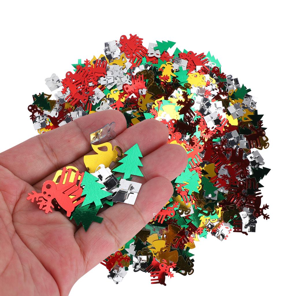 100 г ПВХ конфетти рождественские елки олени ангелы подарок форма пайетки блестки украшения на Рождество