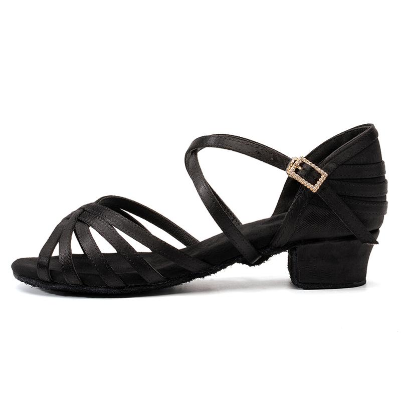 Туфли для латиноамериканских танцев на низком каблуке для детей, девочек, женщин, с мягкой подошвой, танцевальные туфли для танго, сальсы, бальных танцев, на каблуке 3,5 см