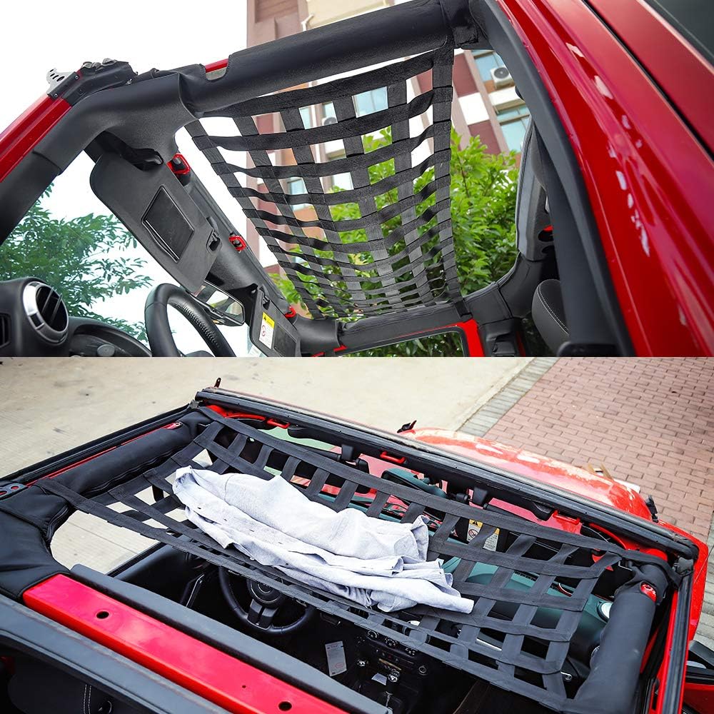 Сетка Savadicar для груза на крышу, гамак для 1987-2024 Jeep Wrangler YJ TJ JK JL и Gladiator JT, Черный