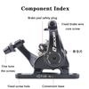ZOOM HB700 Road Bike Brakes Mechanical Caliper Racing Bicycle Pushes Disc Brake Caliper Piston Line Pull For Rotor 140/160MM