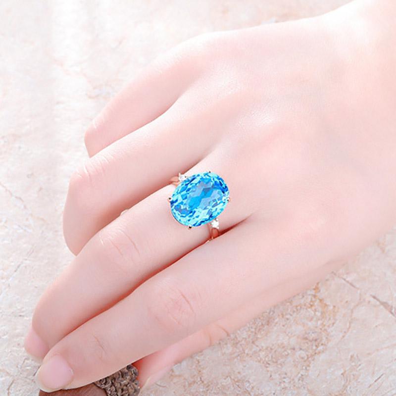 BELLA BOX Ring For Women Geometry Jewelry Opening Adjustable Valentine Anniversary Gift