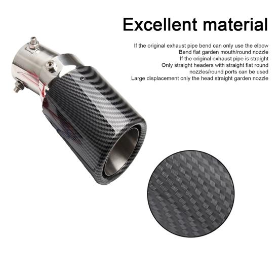 Polished Car Exhaust Pipe Muffle Blue Red LED Glowing Long Lasting Auto Exhaust Tip Muffler Replacement