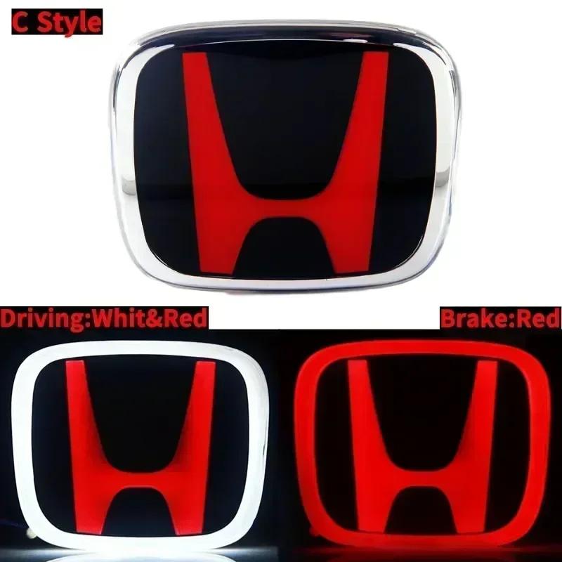 PMMA Car LED Front Emblem Sticker Rear Trunk Light Badge for Honda Accord Odyssey Civic CRV FIT Jazz Pilot Amaze City HRV Freed EDA1