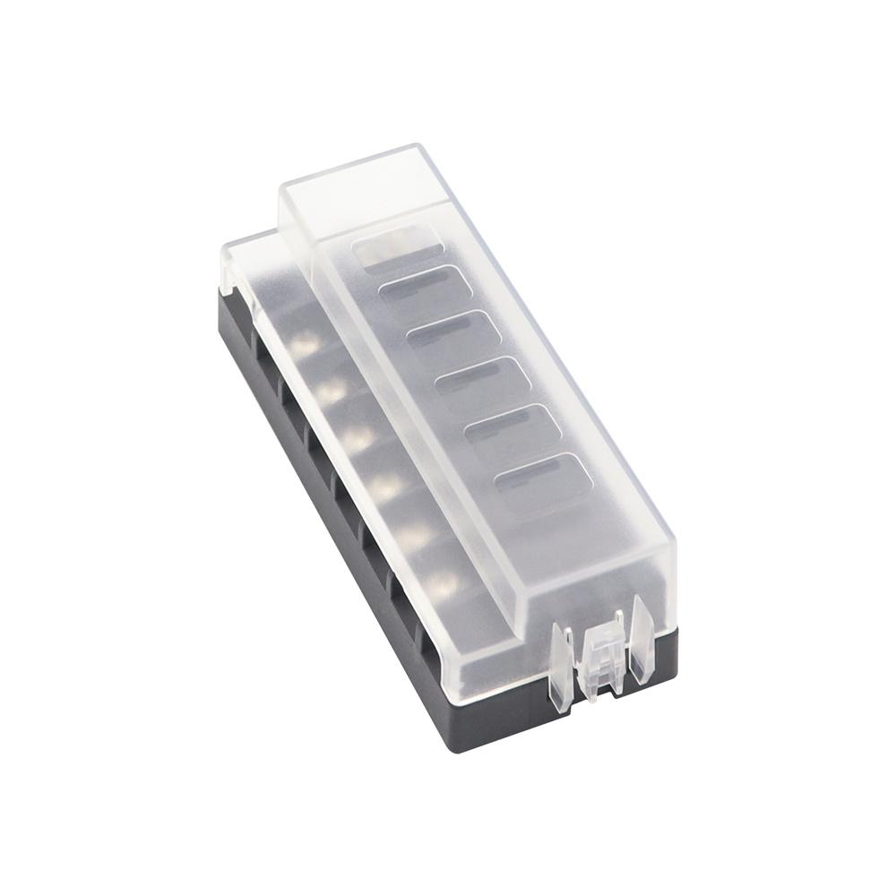 6-Way Compact Fuse Box with Single Input and 6 Outputs 32V DC For ATO ATC fuses