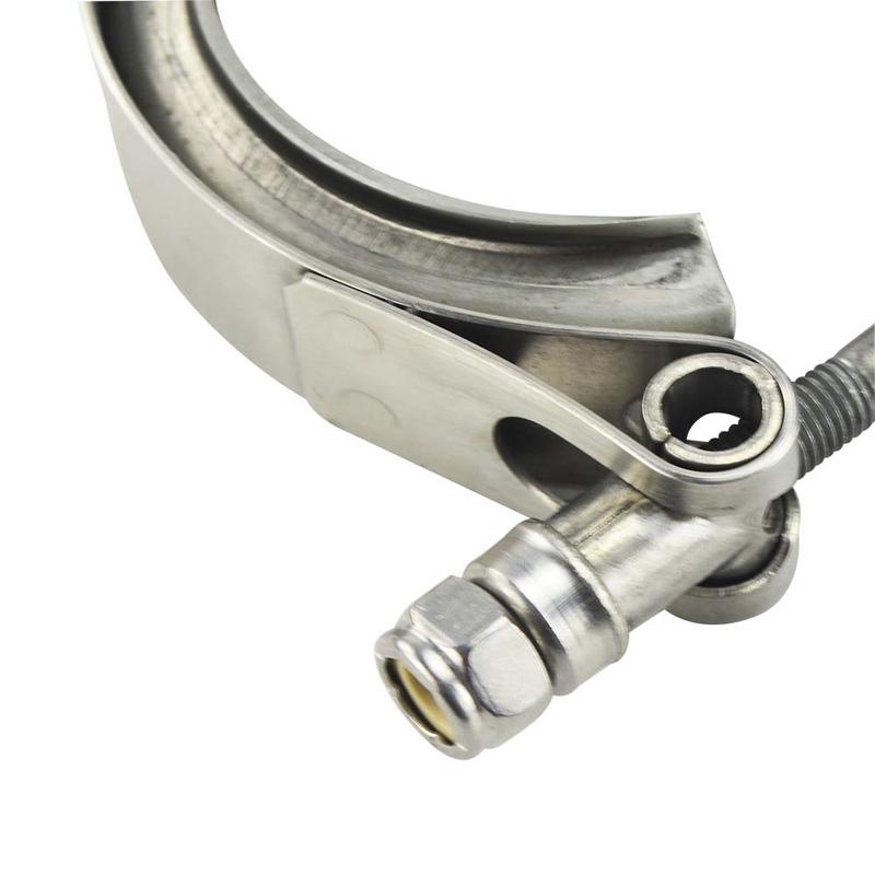 ZUCZUG from 1.5 Inch to 6.0inch SS304 Anti-Rust Temperature Resistance Exhaust V Band Clamp (Clamp Only, NO Flange Included)