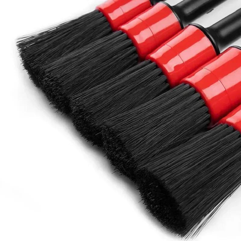 5pcs/set Detailing Brush Set Car Brushes Car Detailing Brush For Car Cleaning Detailing Brush Dashboard Air Outlet Wheel Brushes