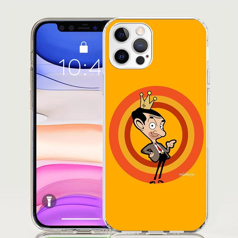 Mr B-Bean Cartoon Phone Case For iPhone 18 17 Air 16 15 Plus 11 14 Pro Max 13 Mini 12 7 8 + SE Pattern Art Customized Cover 17 Air
