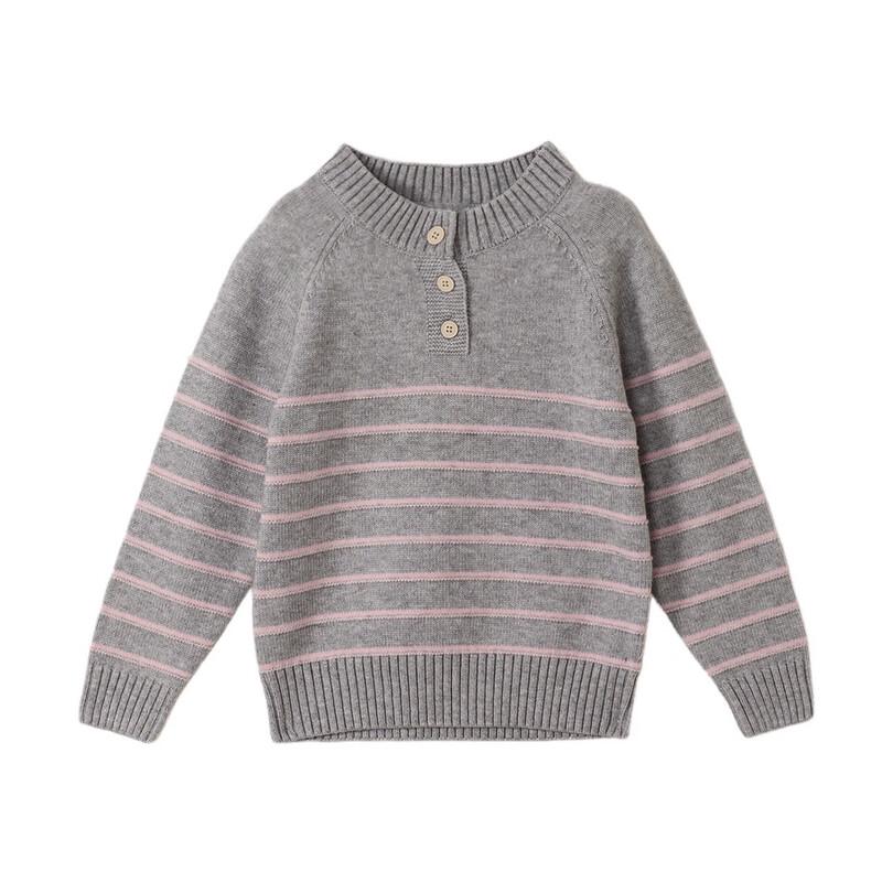 DEESHA Girls' Preppy Style Striped Knit Pullover