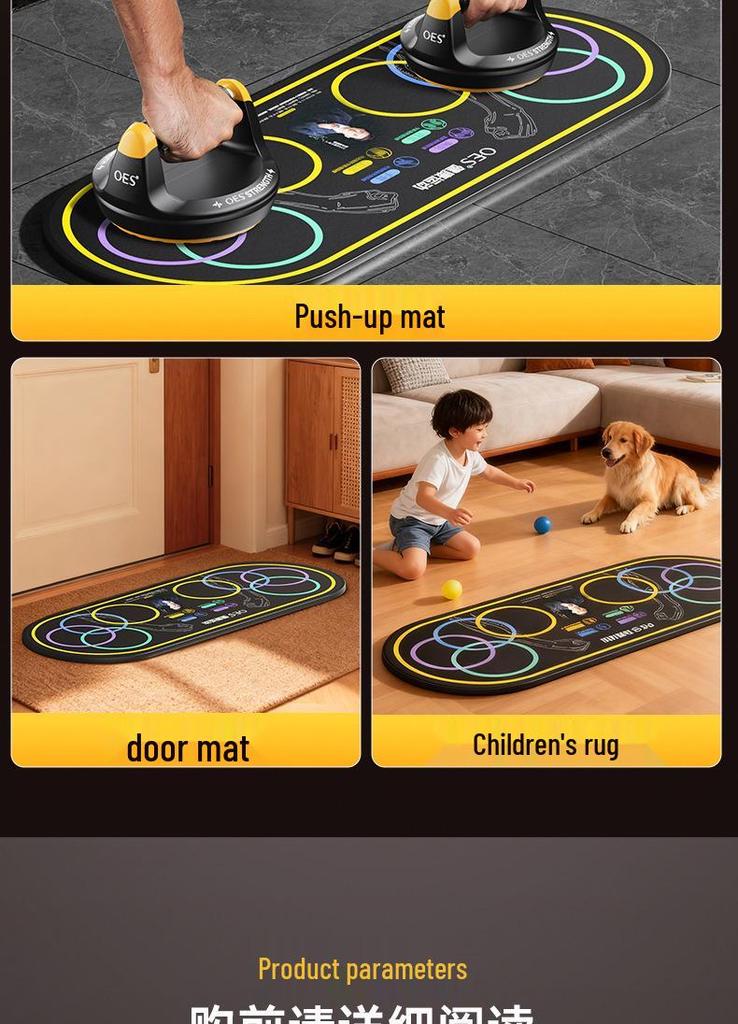 Portable Multi-functional Rotatable Push-up and Abdominal Trainer Board