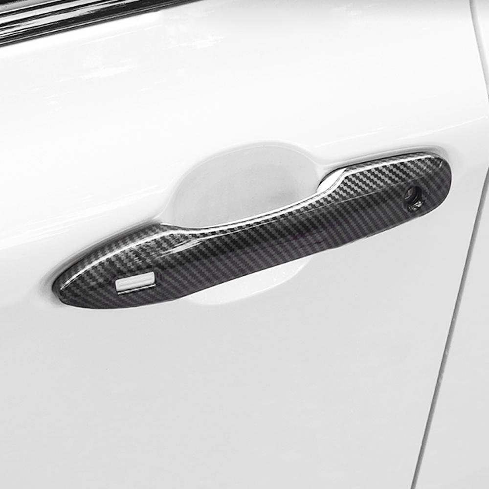 Carbon Fiber Style Print Door Handle Cover Trim For Toyota Camry 2018 2022 Pruis Hatchback 2016 Corolla Avalon Anti
