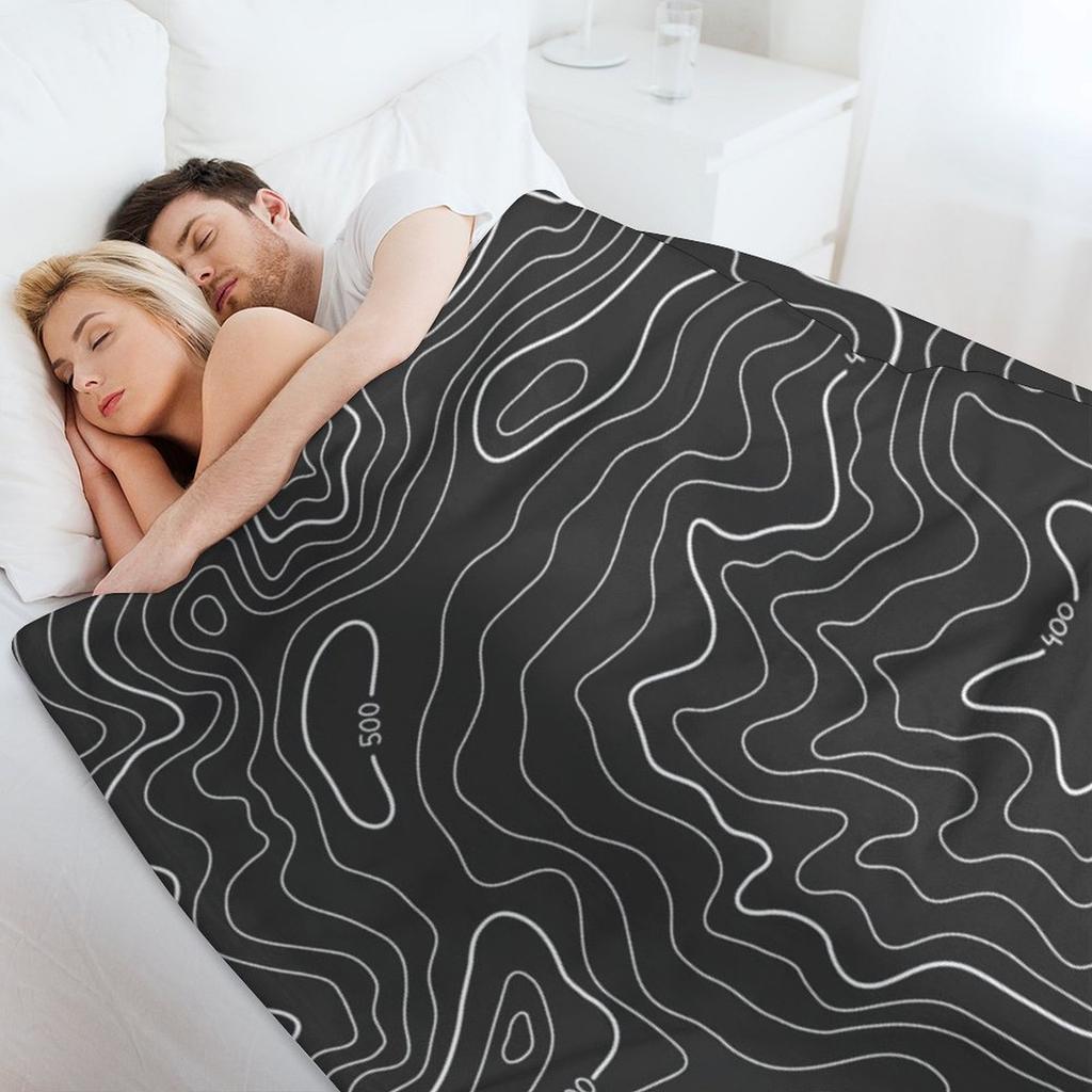 Topography Throw Blanket warm winter Fashion Sofas Stuffeds Warm Blankets