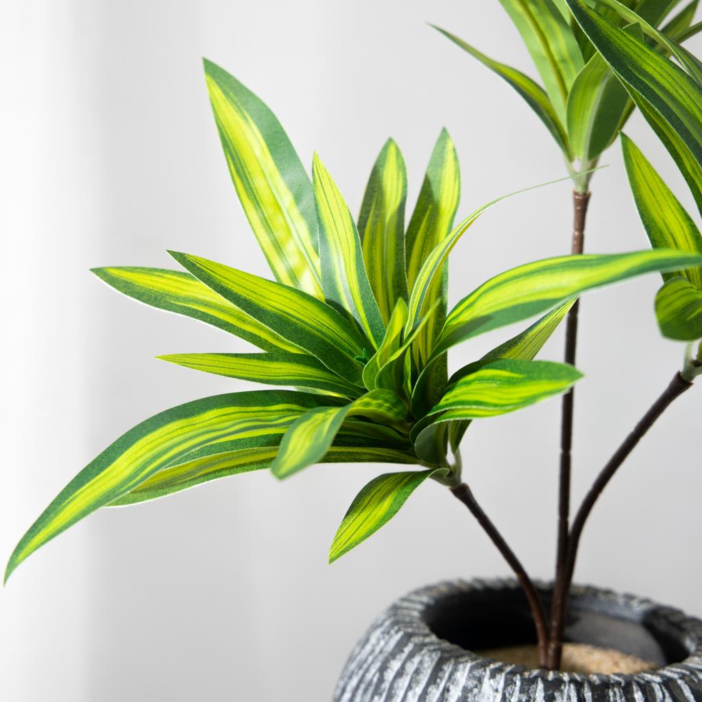 36 см 3 головки искусственная пальма пластиковая бамбуковая ветка тропические растения в горшках искусственная трава для домашнего настольного растения настенное украшение