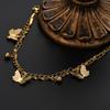 JewelryTop 18K Золото Медные Шармы бабочка Браслеты для Леди Женщин Свадебные Рождественские Подарки 18+5см оригинал