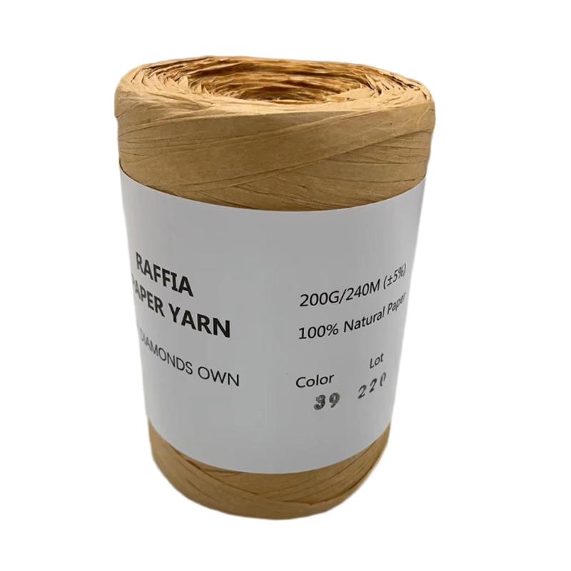 240M Summer 100% RAFFIA Natural Fiber Paper Knitting Yarn Braided Cord Supplies Paper Rope DIY