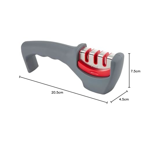 Точилка для ножей Tefal Sharpener "Ingenio Sharpener" Нескользящая, удобная для захвата, 3 уровня, серая K25805