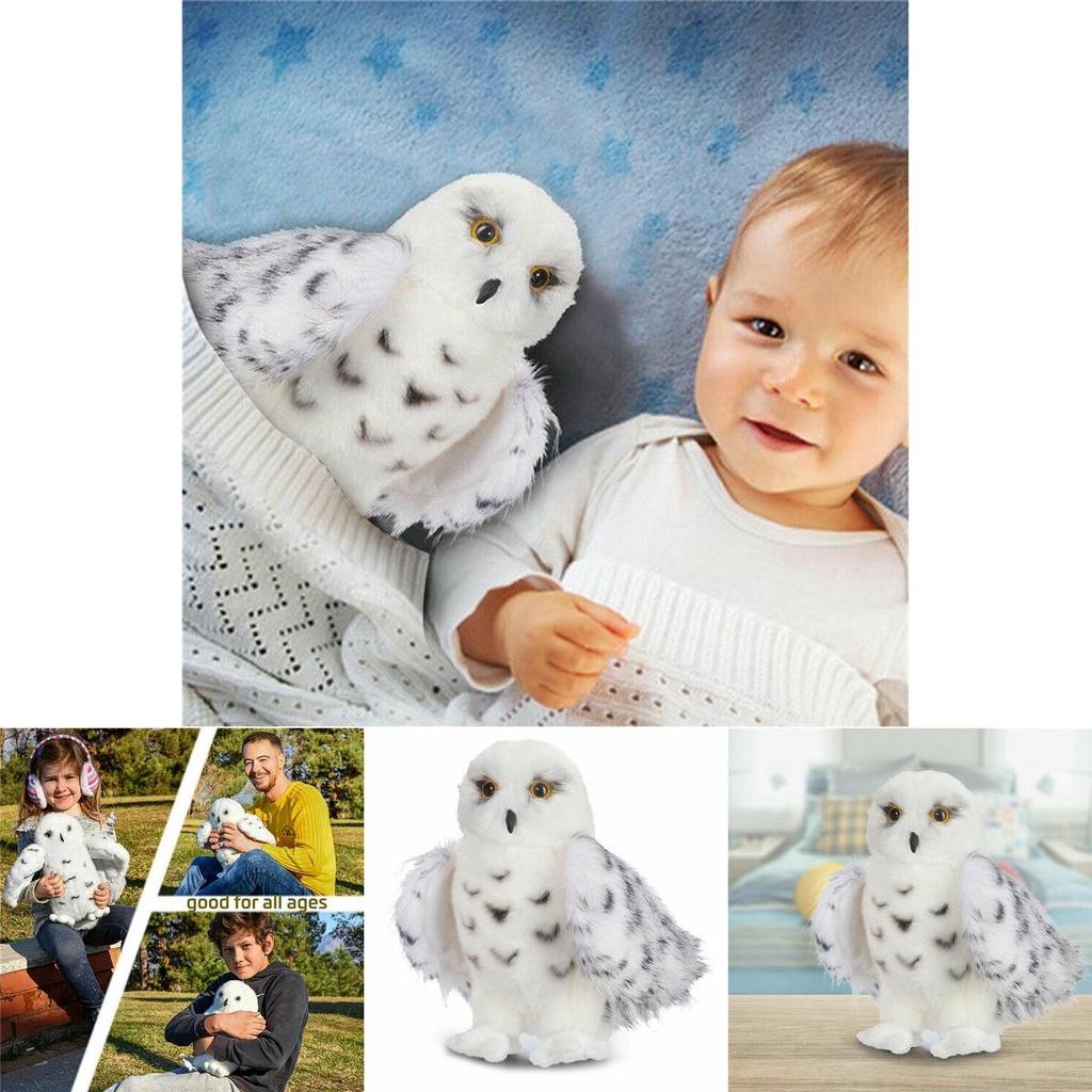 Adorable Wizard Snowy Owl Plush Toy Soft Stuffed Doll For Kids Christmas Gift