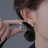 1 Pair Spiral Piercings Stud Earrings Double-ended Luxury Earrings Rhinestone Earrings  Women