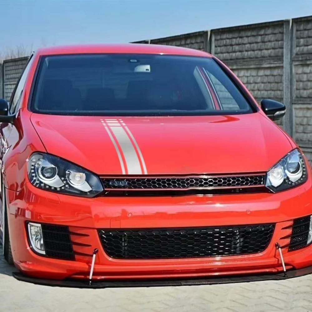 Наклейка на капот автомобиля в гоночном стиле Для Volkswagen VW Golf 8 7 5 6 R GTI MK8 MK7 MK5 MK6 MK4 Виниловая пленка Декор Наклейки Автомобильные аксессуары
