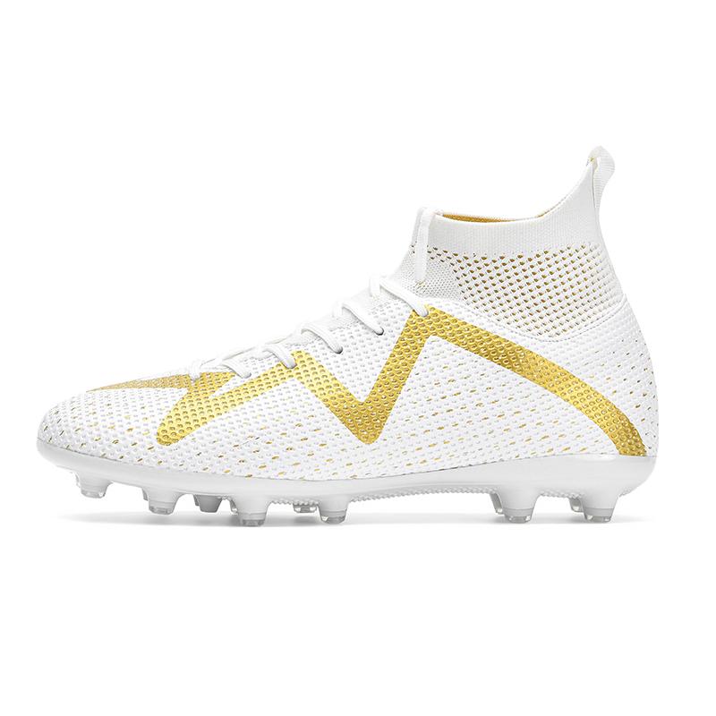 Soccer Shoes Men Anti-slip Outdoor Grass Training Breathable Lace-up Football Boots Long Spikes Lightweight Sports Shoes Men