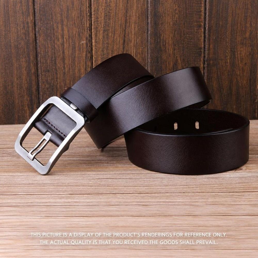 Business Casual PU Leather Belt Durable Waist Belt Classic Alloy Pin Buckle Belt Office Wear