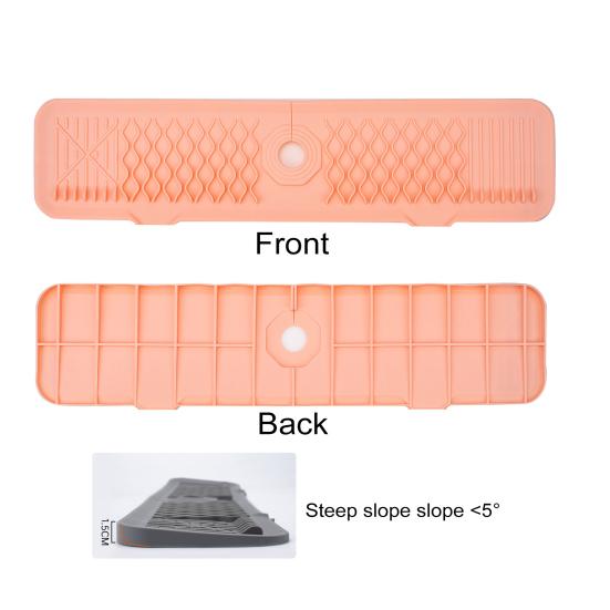 Silicone Faucet Mat Guard Draining Kitchen Sink Splash Guard Drying Mat for Kitchen