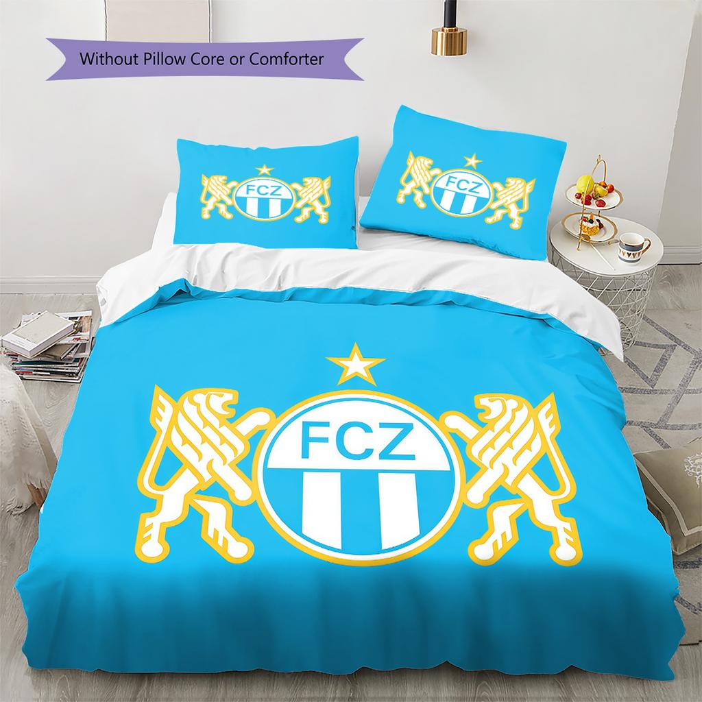 FC Luzern RugPattern Bedding Quilt Set Quilt Cover Pillowcase Home Decoration Birthday Gift (1 * duvet cover + 2 * pillowcase, without core)