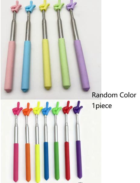 1pcs Retractable Dual-Hand Teaching Tool Guiding Students Reading Pen Finger Pointer Stick