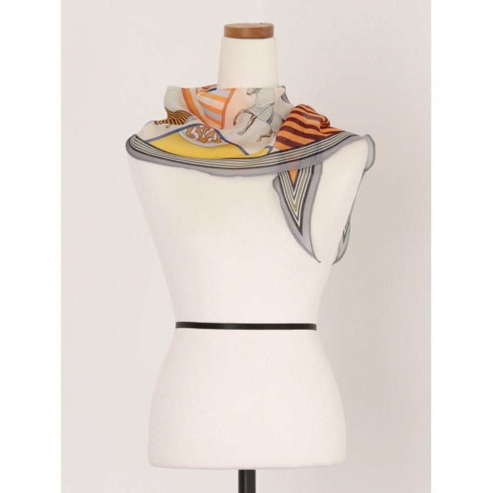 Shop Women Rhombus Horse Petite Scarf Orange Drn Wsc 0722
