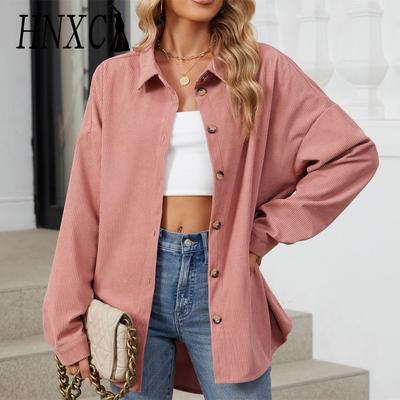 Женские винтажные повседневные однотонные куртки и пальто с воротником-поло с длинными рукавами и осенне-зимним принтом