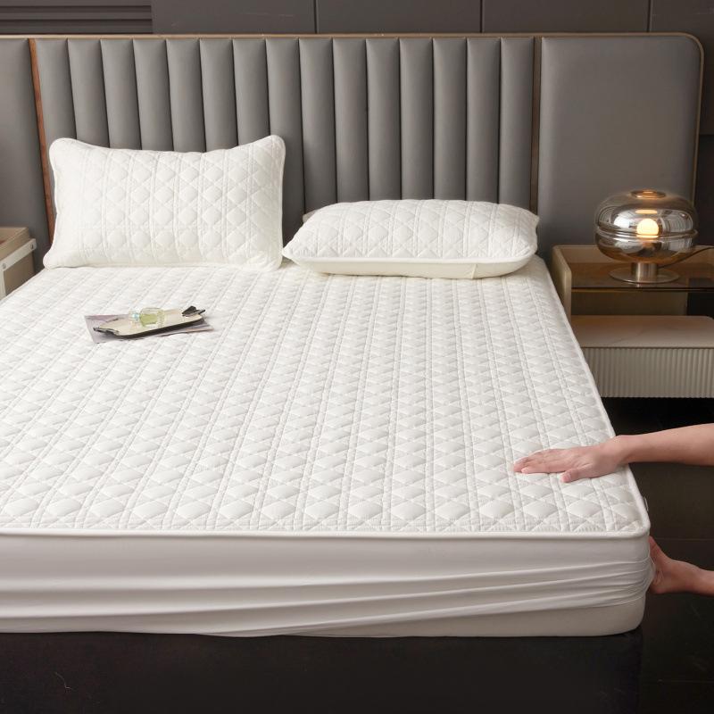 2026 New Quilted Fitted Bed Sheet - 60% Xinjiang Cotton Mattress Protector