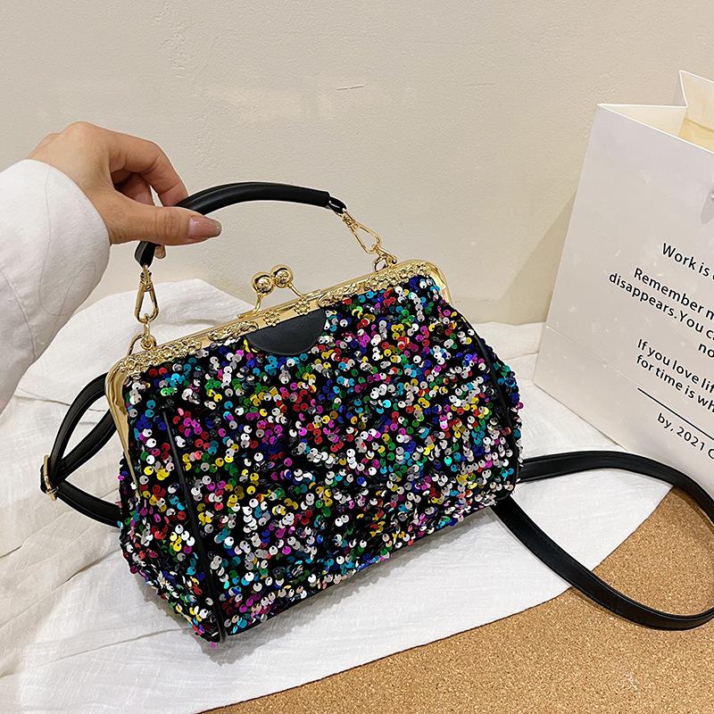 Сумка с пайетками Clip 2024, европейский и американский индивидуальный дизайн, знаменитости из Интернета, иностранный стиль, переносная сумка-мессенджер через плечо