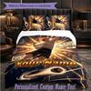 Personalized 3Pcs Bedding SetHaikyuu Custom Text Duvet Cover Pillowcase Set Bedroom Gift