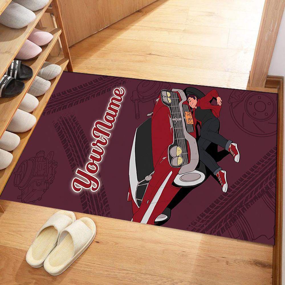 Peterbilt Heavy Trucks Customized Name Area Rug Perfect for Study room Foyer Dining Room Dormitory Anti-slip Rug Anime Office Decor Wedding Party Gift