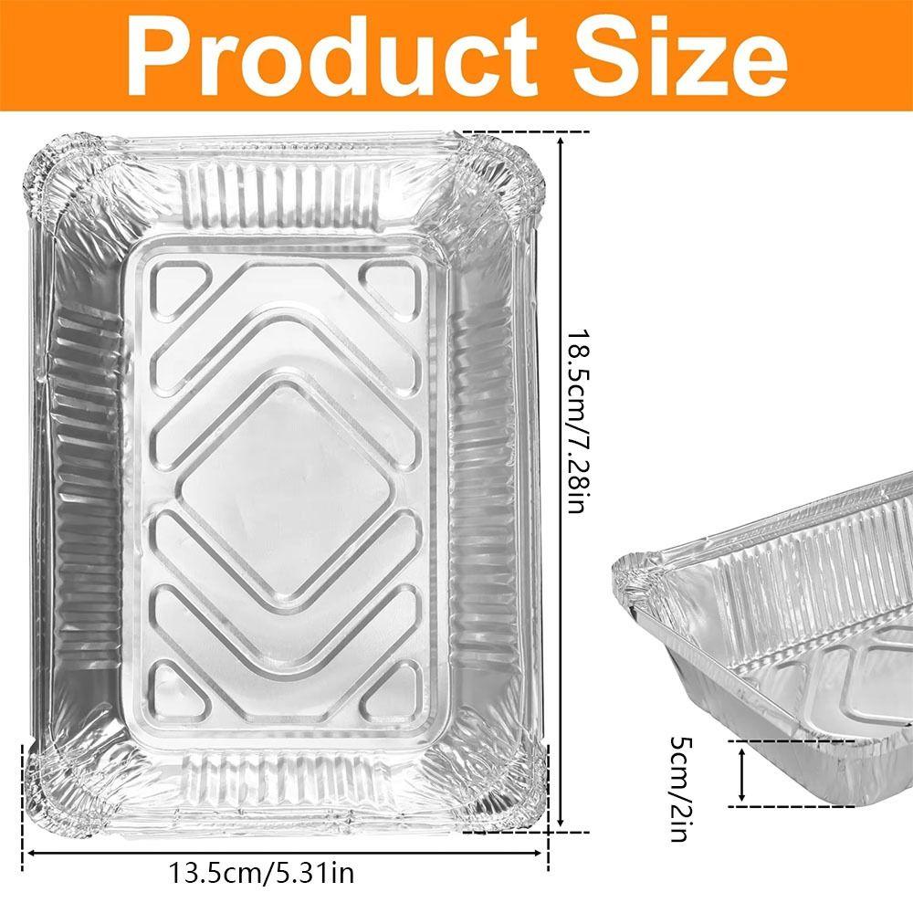 10 шт. с крышками из фольги пищевые контейнеры квадратные миски для барбекю новые противни для выпечки на вынос