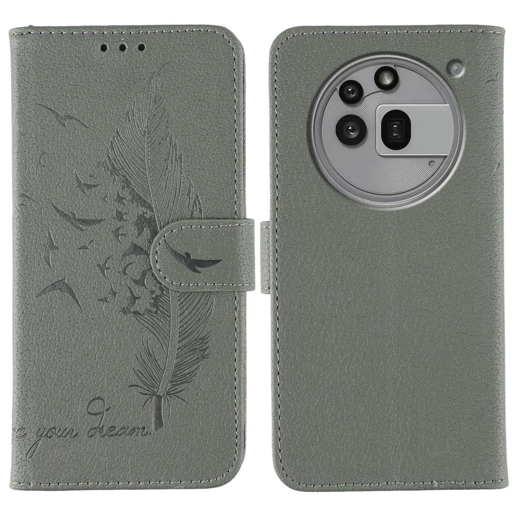 For Nothing Phone (3a) Pro Case Feather Imprint PU Leather Wallet Phone Cover