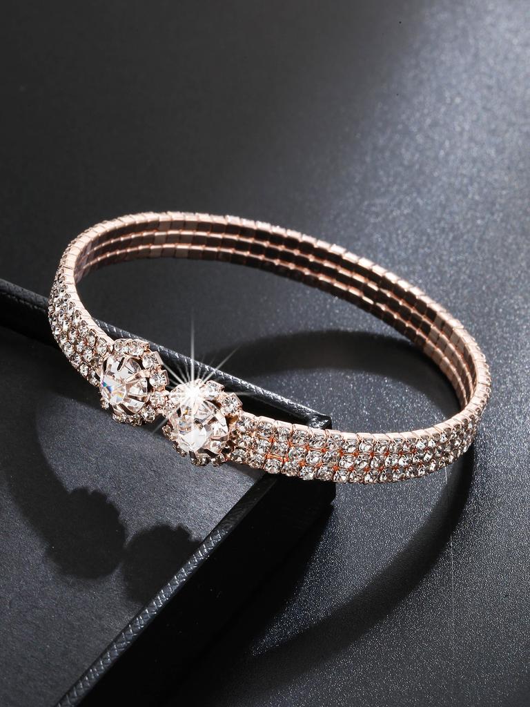 Stone Open Bracelet, Fashionable, Light Luxury, Simple and Cool Style Bracelet, Niche High-end Jewelry