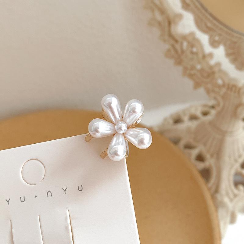 Exquisite Metal Flower Hair Claws Luxury Imitation Pearl Small Hair Clip Crab Hairpin Barrettes For Girls Children Hair Accessories