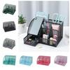 Metal Mesh Multi Grid Pen Holder Creative Sundries Storage Box  School Office