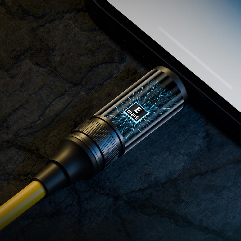 Двойной кабель быстрой зарядки Type C PD100W, 100 Вт, цифровой дисплей напряжения и тока, поддержка видео 8K и быстрой передачи данных OTG