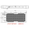 240mm /360mm Size Heat Sink G1/4 Thread Water Cooling Radiator Computer Cooler  PC CPU Cooling