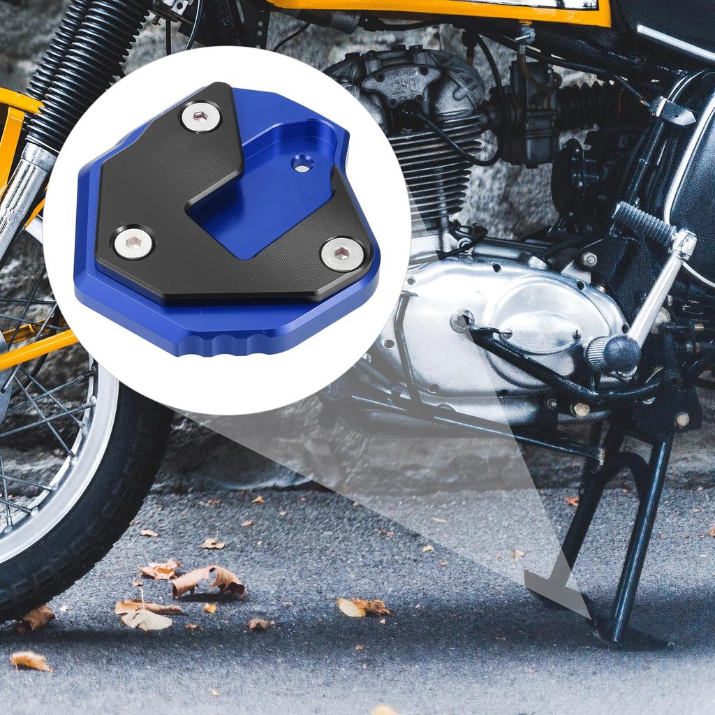 uxcell Motorcycle Kickstand Extension Extension Pad Side Stand Support Plate for Suzuki Hayabusa GSX1300R 2017-2020 1 Set Blue