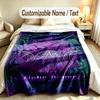 Witchcraft Theme Custom Blanket Personalized Name & Text Customized Soft Warm Throw Blanket Home Decor