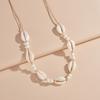 Регулируемая ракушечная плетеная цепочка фиолетовая/синяя/розовая/белая регулируемая шейная цепочка ракушечное ожерелье женщина