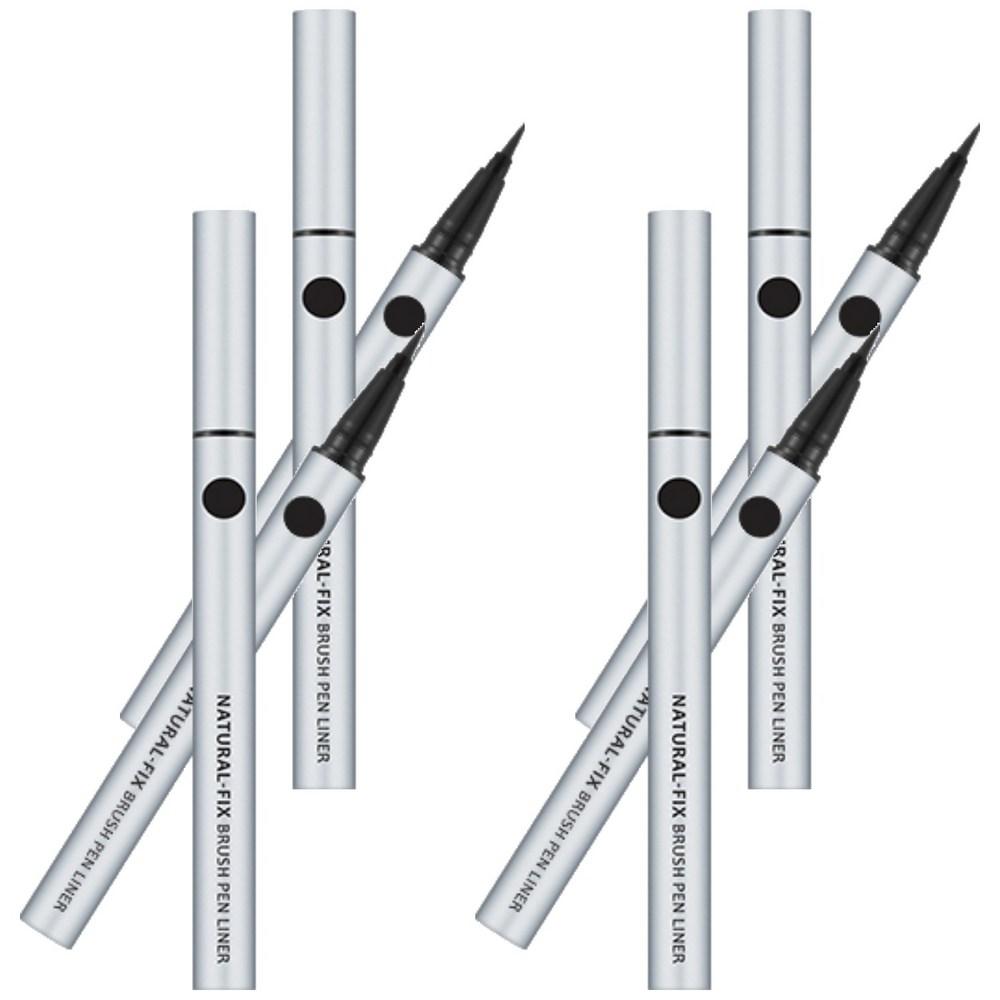 Подводка-маркер для глаз Missha Natural Fix Brush Pen 0.6 г, Черная, 4 шт.