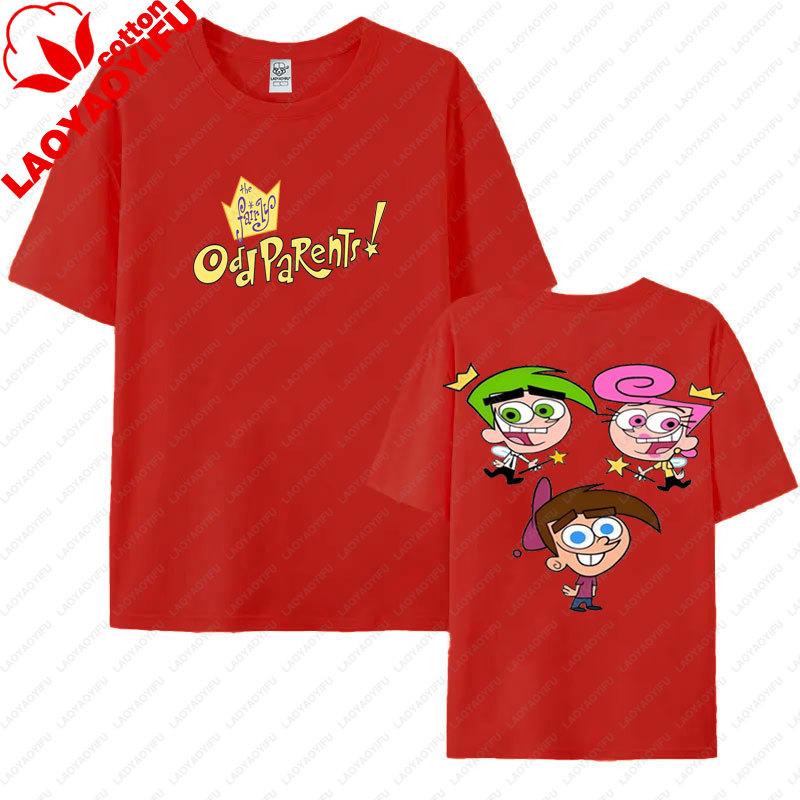 New Style Cartoon TShirt The Fairly Odd Parents Printed Tops Summer Short Sleeve Camisetas Nostalgia Retro Street Fashion Tees